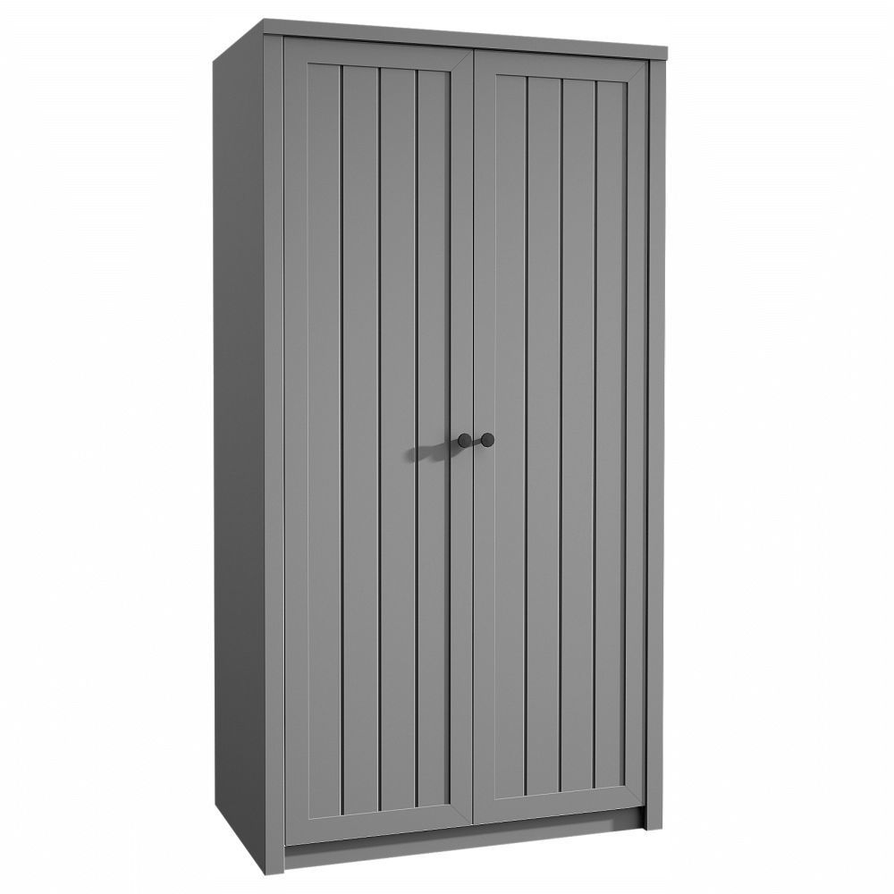 Kétajtós gardróbszekrény, akasztóval, sötétzöld - PROVENCE CHARME - Butopêa